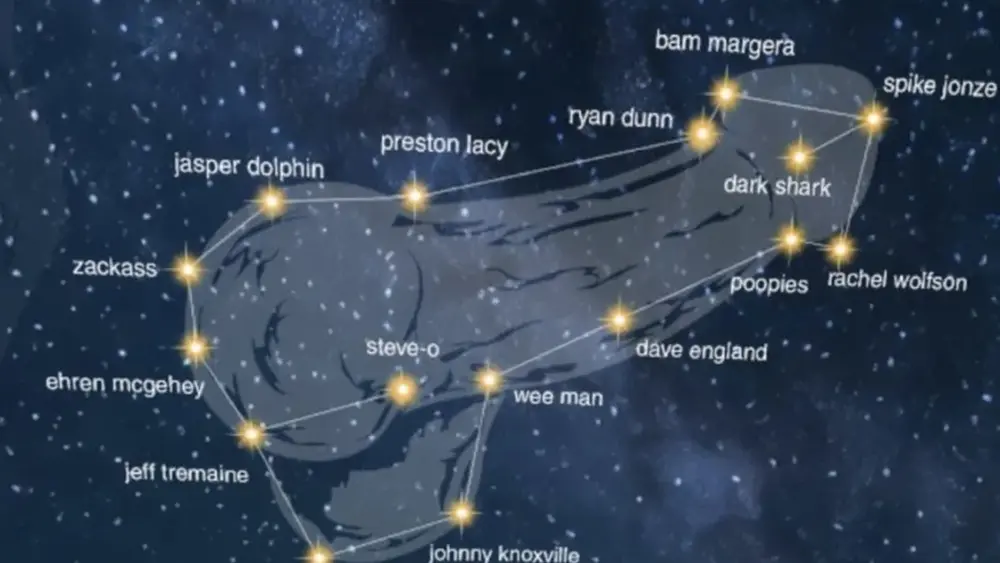 Jackass cria constelação fálica com estrelas em homenagem ao elenco